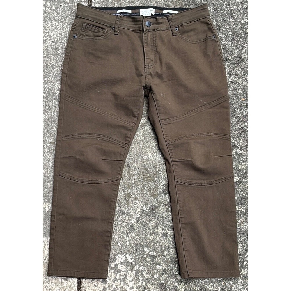 Scott James Jeans Men's Brown Slim Fit‎ 35x24.5, tagged 34x32